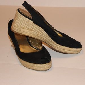 Jessica Simpson Peep-Toe Espadrille - Black